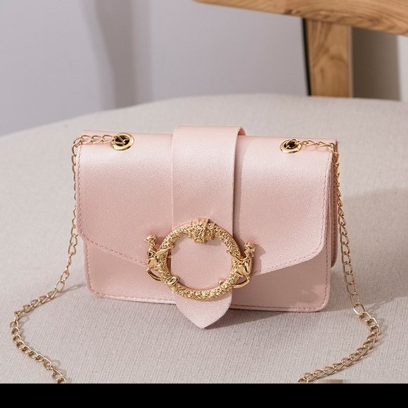 Fashion Women Chain Crossbody Bags Pink